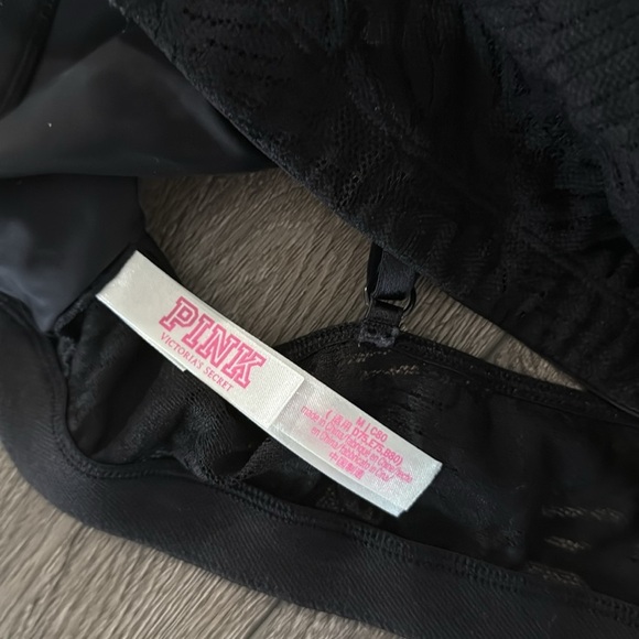 Pink By Victoria’s Secret Black Lace Bralette medium - Picture 2 of 3